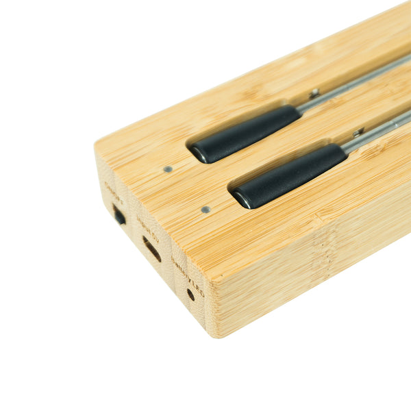 Koch- und Bratthermometer – WLAN mit Brat-App – Repeater sorgt für große Distanz zwischen Handy – Backofen, Grill oder Pfanne.