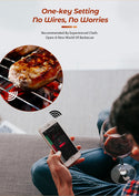 Koch- und Bratthermometer – WLAN mit Brat-App – Repeater sorgt für große Distanz zwischen Handy – Backofen, Grill oder Pfanne.