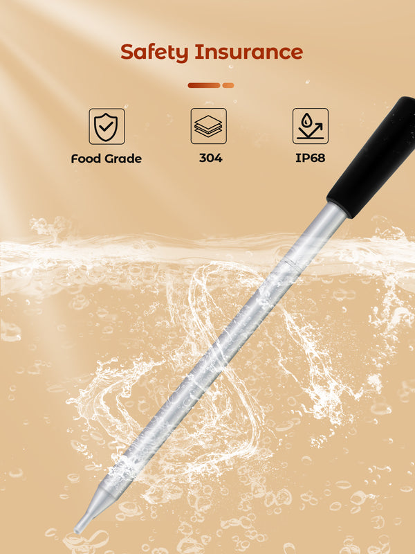 Koch- und Bratthermometer – WLAN mit Brat-App – Repeater sorgt für große Distanz zwischen Handy – Backofen, Grill oder Pfanne.