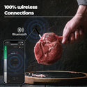 Koch- und Bratthermometer – WLAN mit Brat-App – Repeater sorgt für große Distanz zwischen Handy – Backofen, Grill oder Pfanne.
