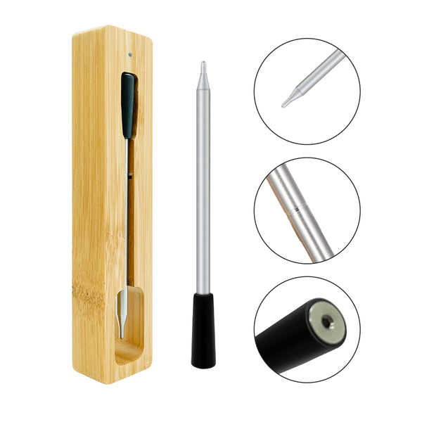 Koch- und Bratthermometer – WLAN mit Brat-App – Repeater sorgt für große Distanz zwischen Handy – Backofen, Grill oder Pfanne.