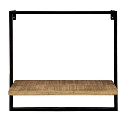 Hängeregal - Wandregal - Bücherregal - Dock Metallrahmen schwarz - Maße 50x50x25 cm
