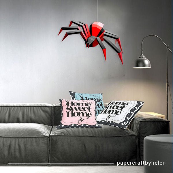 DIY/Do-it-yourself-Spinne – Schwarz und Rot