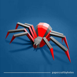 DIY/Do-it-yourself-Spinne – Schwarz und Rot